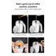 thumbnail image 5 of Cafetera eléctrica magnética automática de acero inoxidable 304 con taza mezcladora para café, 380 ml, color plateado, 5 of 5