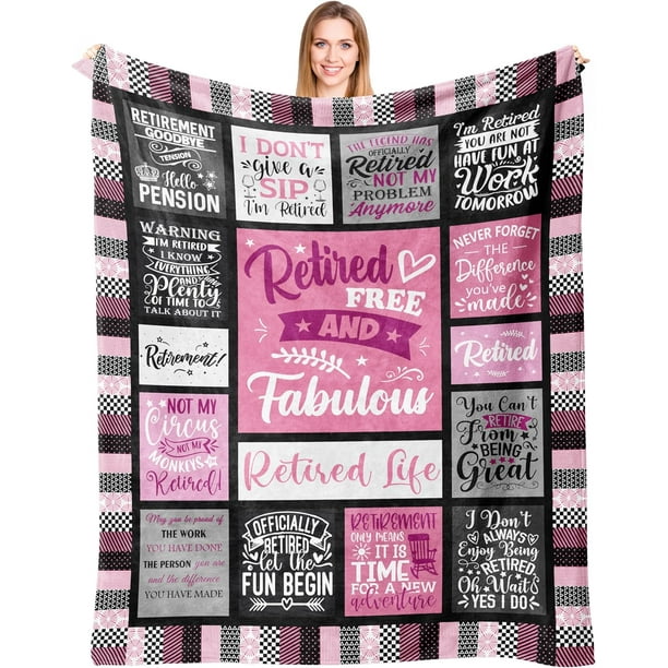 LHSHID Retirement Gifts for Woman Retirement Gifts Best Retirement Gifts Farewell Gifts for Coworker Coworker Leaving Gifts for Women Going Away Gift Goodbye Gift Blanket 50"x60"