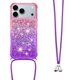 thumbnail image 3 of For iPhone 17 Pro Max Phone Case Gradient Quicksand TPU Back Cover with Long Strap - Pink Sky Blue, 3 of 5