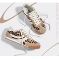 thumbnail image 6 of LUCKY STEP Retro Sneakers Thin Sole Lace up Lightweight Casual Shoes,Leopard,Womens, 6 of 10