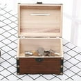 thumbnail image 6 of Wooden Money Box with Lock and Key Secure Wood Piggy Bank for Saving Money, 6 of 8
