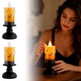 thumbnail image 3 of Flameless LED Candle Halloween Lamp Set(1/2/4/6)PC with Holder for Tabletop Decor for Mantel Shelf Entryway Display (6PC), 3 of 9