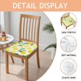 thumbnail image 2 of Lemon Seat Covers for Dining Room Chairs Set Of 6,Stretch Printed Washable Chair Seat Cover with Elastic Ties and Button,Removable Waterproof Couch Cushion Covers, 2 of 6