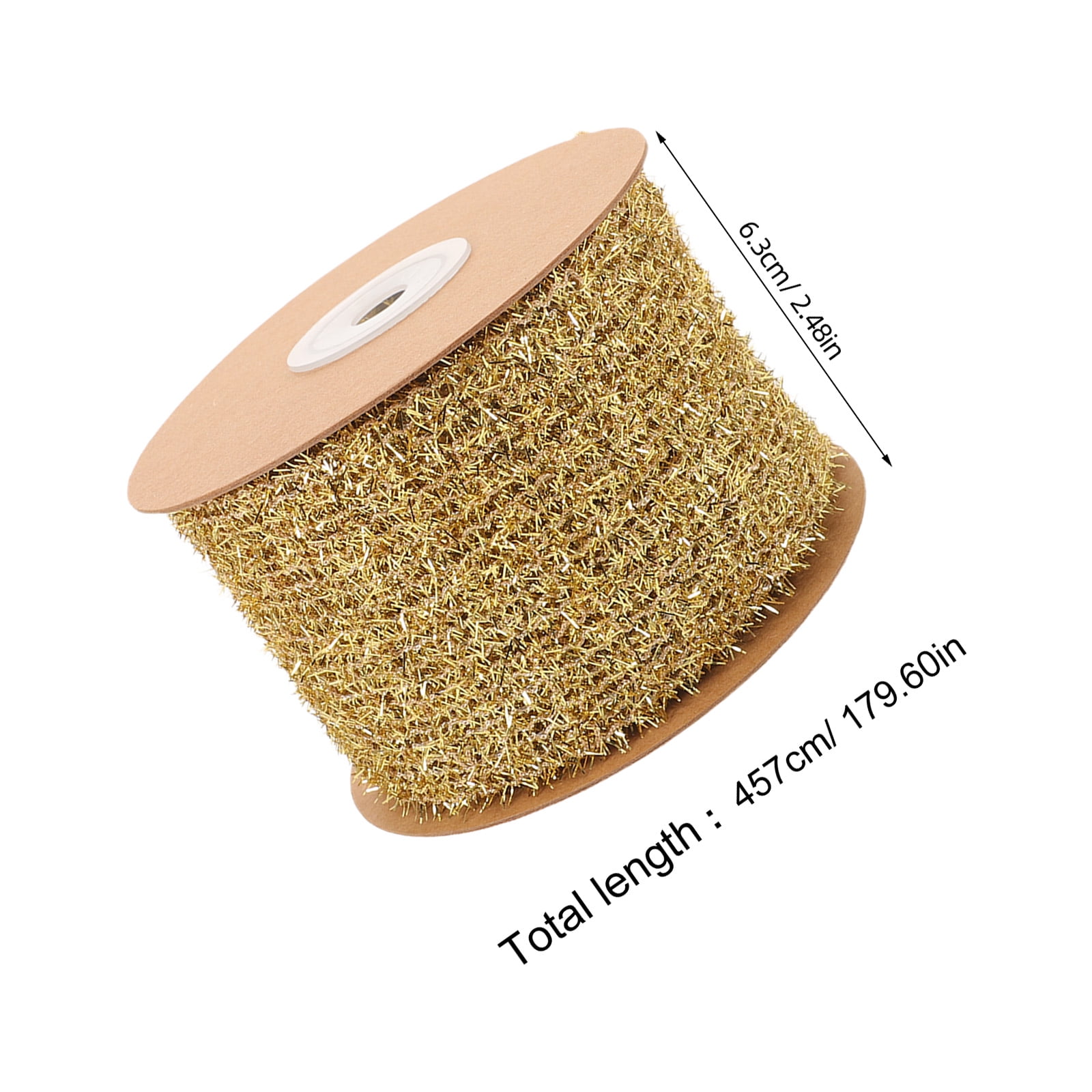 DEEPCRAFF Metallic Mesh Ribbon with Wired Edges for Wedding Decorations, Party Centerpieces, Wrapping and Craft Projects
