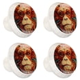thumbnail image 2 of 4 Pcs Monkey Knobs for Kitchen Cabinet Cupboard Dresser Bookcase Drawer Pulls Handles Round Home Decor, 2 of 8