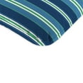 thumbnail image 3 of Jordan Manufacturing 45" x 22" Sullivan Vivid Blue Stripe Rectangular Outdoor Chair Cushion with Ties and Hanger Loop, 3 of 10