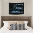 thumbnail image 4 of Hirioo Navy Camouflage American Flag Print Tapestry Lightweight Fabric for Bedroom Aesthetic Home Wall Dorm Décor Living Room Decor 29x37 Inch, 4 of 8