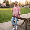 thumbnail image 6 of Women's Breast Cancer Awareness Hoodie in October We Wear Pink Shirts Drawstring Print 3/4 Sleeve Sweatshirts for Women, 6 of 7