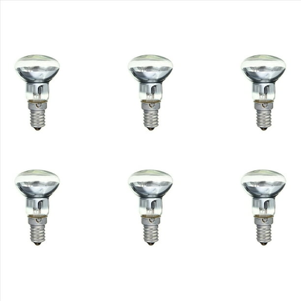 Lámpara de Lava de Repuesto E14 R39 30W Tornillo en Bombilla Reflector Transparente Bombillas de Luz Puntual Lava Incandescente 6 Pieza
