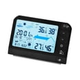 thumbnail image 4 of Reloj despertador digital compacto con estación meteorológica, temperatura y humedad. Estilo B Negro, 4 of 6