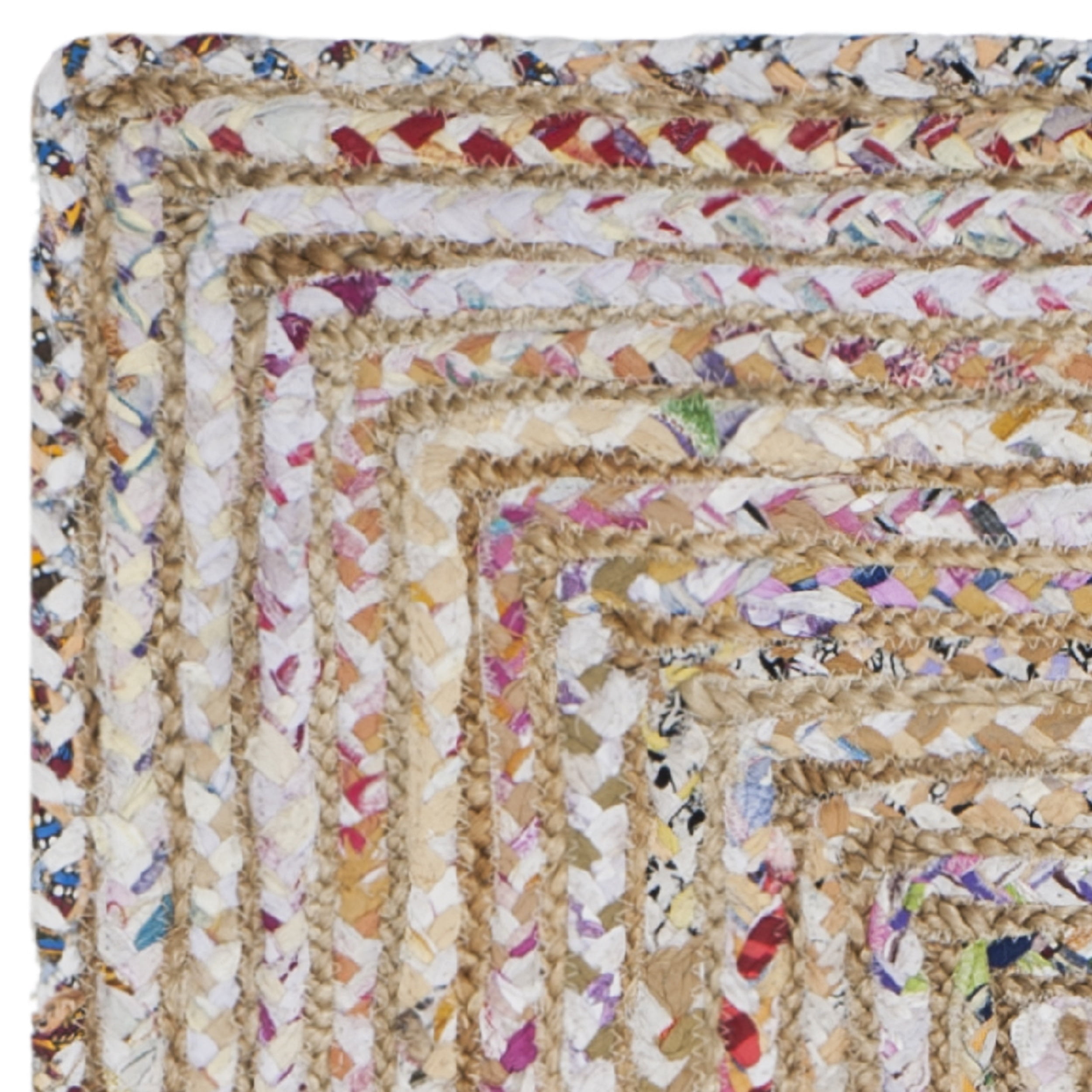 SAFAVIEH Cape Cod Miah Braided Area Rug, 2'3" x 20', Beige/Multi