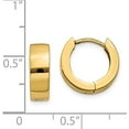 thumbnail image 4 of Solid 14K Yellow Gold Hinged Hoop Earrings - 9mm, 4 of 6