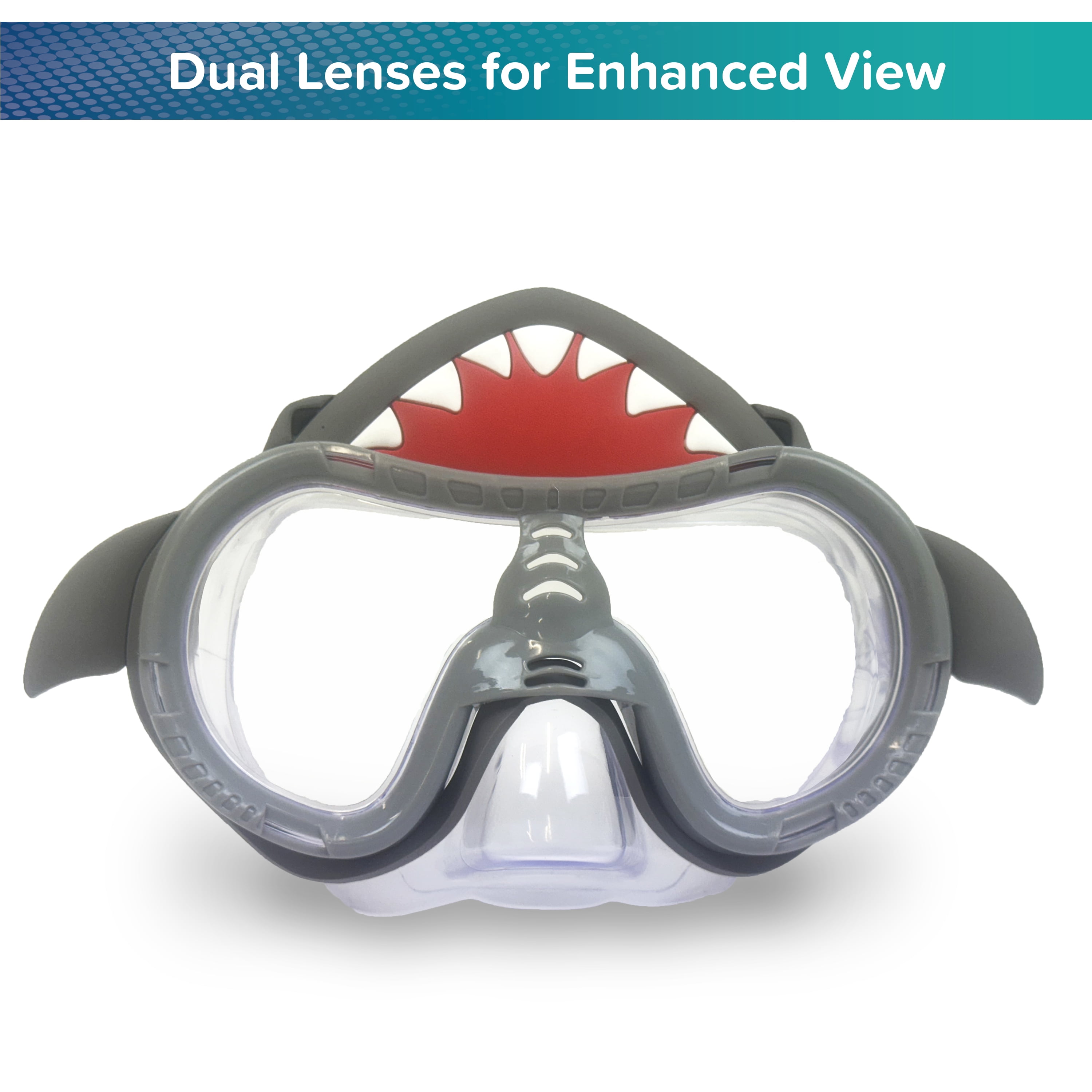 (2 pack) Aqua Dolfino Swim Goggle Mask, Shark