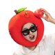 thumbnail image 1 of Capucha fotográfica con forma de fruta colorida y brillante, suave felpa, para la cabeza, con apertura para la cara, accesorio para fiesta de disfraces de celebridades de Internet, 1 of 8