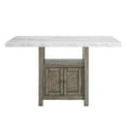 thumbnail image 3 of Pemberly Row White Marble and Driftwood Counter Height Dining Table, 3 of 7