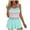 Green, variant on Tankini Swimsuits for Women Tummy Control Two Piece Modest Bathing Suits Floral Skirt Top Sky Blue, S