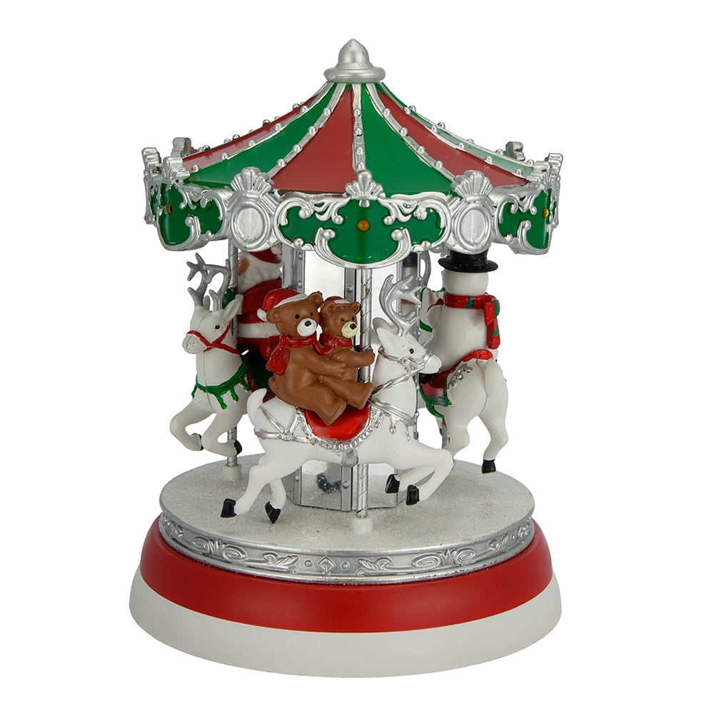 Animated Christmas Village Carousel, 6 in, by Holiday Time