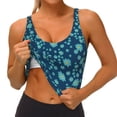 thumbnail image 3 of KLL Daisies Flowers for Workout Tank Tops for Women,U Back Fitness Top Built in Shelf Bras Padded Fit for Yoga Gym-X-Large, 3 of 8