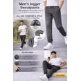 thumbnail image 5 of SMNDY 3 Pack Men's Active Athletic Casual Jogger Running Sweatpants Workout Gym Pants with Pockets, 5 of 6