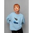 thumbnail image 2 of Pastell Jumping Whale Sweatshirt Women's -Ashvin Harrison Designs, Female Small, 2 of 4