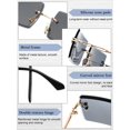 thumbnail image 3 of Gafas de Sol Frienda Sin Montura Cuadradas Rectangulares 4 Pares, 3 of 7