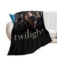 thumbnail image 2 of The Twilight Saga Throw Blanket Cozy Warm Flannel Blanket for Living Room Bedroom Bed Sofa Camping Travel, All Seasons Fleece Blankets Gifts for Kids Girls Boys Adults 80"x60", 2 of 8