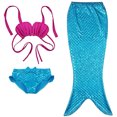 thumbnail image 1 of EYIIYE Girls Mermaid Tail Swimsuit 3 Pcs Princess Bikini SetMermaid Bikini, 1 of 2