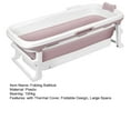 thumbnail image 4 of 51" Portable Folding Bathtub, Soaking Bath Tub for adult, Foldable Tub with Thermal Cover, Massage Roller, Hollow Hand Holes, Freestanding Large Collapsible Tub Lorelo, 4 of 10