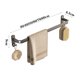 thumbnail image 2 of Toallero de pared for baño con 2 ganchos, barra de aluminio sin taladros, ahorra espacio, 2 of 7