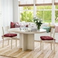 thumbnail image 2 of Kate Aurora Luxe Living Plush Solid Colored Textured Stain Resistant Chair Cushions/Pads With Tear Proof Ties - 8 Piece, Burgundy, 2 of 3