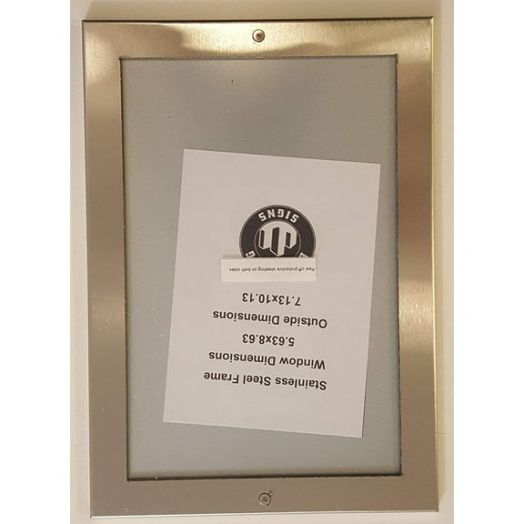 Elevator Permit frame 5.63 x 8.63 stainless Steel