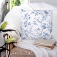 thumbnail image 3 of Pillow Covers 26x26 Set of 2, Blue White Spring Floral Throw Pillow Covers Decorative Couch Cushion Cover, Summer Botanical Birds Microfiber Soft Square Pillowcases for Bedroom Living Room Sofa, 3 of 7