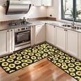 thumbnail image 3 of Kitchen Rugs Sets Of 2,Black Sunflower Pattern Anti Fatigue Kitchen Mat Rugs Non Slip Washable,Decorative Kitchen Floor Mats for Kitchen,Sink,Laundry,17"x47"+17"x47", 3 of 5