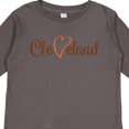 thumbnail image 4 of Inktastic Cleveland Heart Cursive Orange Boys or Girls Long Sleeve Toddler T-Shirt, 4 of 5