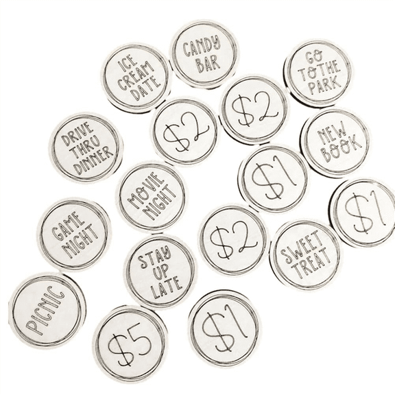 21PCS Easter Kids Reward Bunny Tokens, Egg Tokens Pocket
