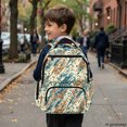 thumbnail image 6 of Chririnla Abstract Brushstroke & Speckle Pattern Lightweight School Bag for Middle School Daily Use, Side Pockets Padded Shoulder 600D Polyester School Backpack, 6 of 10