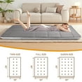 thumbnail image 6 of Floor Mattress, Padded Japanese Futon Mattress Quilted Bed Mattress Topper, Extra Thick Folding Roll Up Sleeping Pad Breathable Floor Lounger Guest Bed for Camping Couch, Gray, Queen Size, 6 of 8