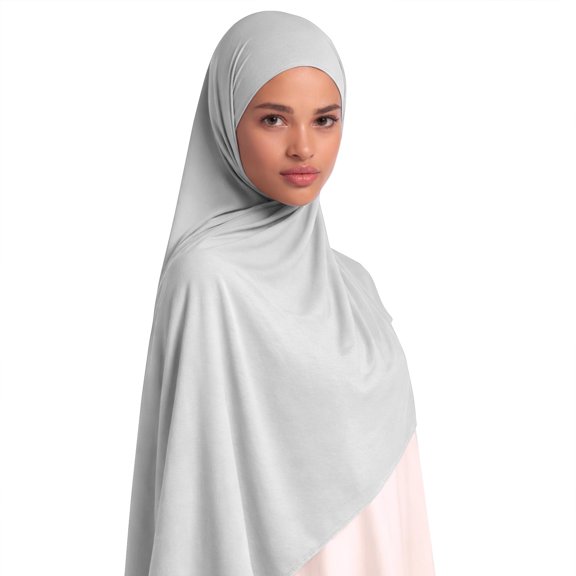 Scarf for Women Lightweight Fashion Cotton Hijab Head Quality 180 X 55 Cm Soft Breathable And Opaque Summer Scarf Light Ash