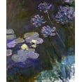 thumbnail image 2 of Monet, Claude 26x30 White Modern Wood Framed Museum Art Print Titled - Water Lilies and Agapanthus, 2 of 4