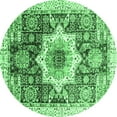 thumbnail image 1 of Ahgly Company Indoor Round Abstract Emerald Green Modern Area Rugs, 8' Round, 1 of 4