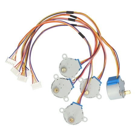 

ABIDE 5X 28BYJ48 5V Reduction Step Gear Stepper Motor 4 Phase 5 Wire Reducing Components for Industrial ULN2003 Driver