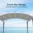 thumbnail image 5 of COOS BAY 11 x 11 Outdoor Steel Arched White Pergola with Shade Canopy and Sidewall,Gray, 5 of 8