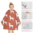 thumbnail image 6 of Repeat Chihuahua Blanket Hoodies for Kids 6-13YR Oversize Wearable Blanket Hoodies for Boys Girls Teens, 6 of 7