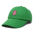 thumbnail image 5 of Dalix Pink Gummy Embroidered Cotton Dad Hat Baseball Cap Adjustable Womens in Kelly Green, 5 of 5