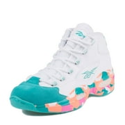 Reebok Mens Question Mid White/Teal-Orange M44034 "White Noise"