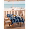thumbnail image 2 of Outdoor Table Cloth with Umbrella Hole and Zipper, Navy Blue Coastal Waterproof Rectangle Tablecloth 54"x80", Nautical Boat Summer Beach Ocean Washable Table Cover for Outside Party Patio Picnic, 2 of 8