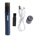 thumbnail image 1 of Tondeuse électrique 2 en 1 pour le nez et la barbe, rechargeable, pour homme et femme, bleu, 1 of 4