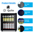 WANAI 62Can Beverage Refrigerator & Cooler, Mini Stainless Steel