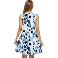 thumbnail image 3 of Summer Floral Print Sleeveless Dress for Women Scoop Neck A-Line Casual Tank Dresses Beach Vacation Sundress, 3 of 4