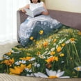 thumbnail image 6 of Fuzoiu Mountain Daisy Meadow Print Ultra-Soft Micro Fleece Blanket,All Seasons Flannel Throw, Lightweight Blanket for Bed, Sofa, Couch, Movie Night, Camping, and Travel-50"x40", 6 of 7